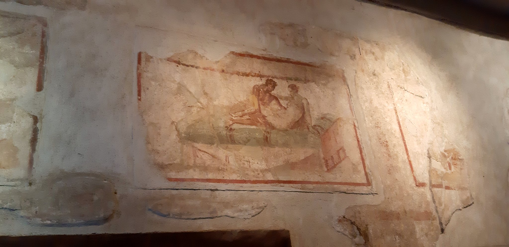 Pompeii Lupanar'ından erotik fresk